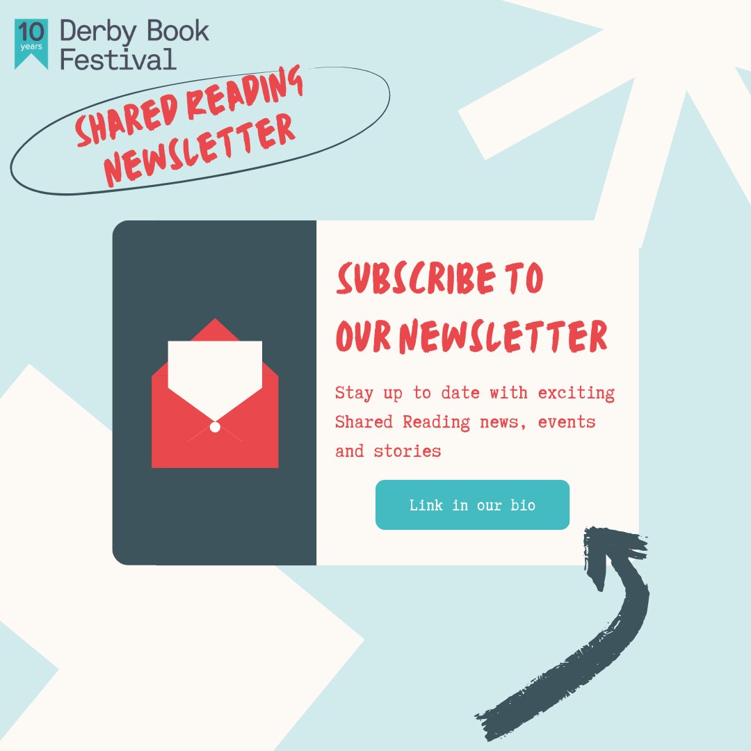 At Derby Book Festival, we also have the brilliant Shared Reading community

Our Shared Reading groups are here to bring people together, ease feelings of isolation, and support well-being through the joy of literature.

Sign up to the newsletter: ow.ly/rBCR50WGZXw ✉️