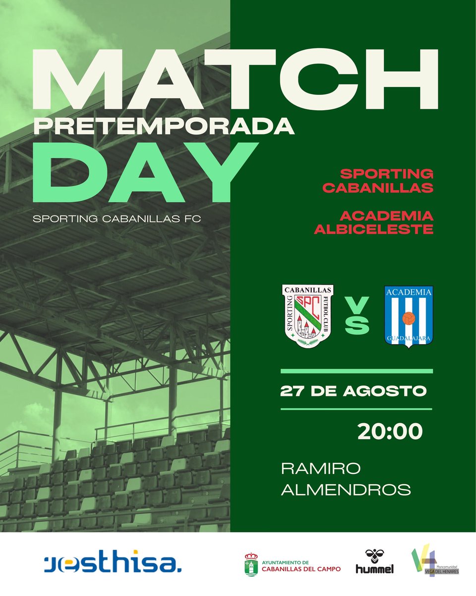 ⚽ Hoy (20:00, Ramiro Almendros) nuestro primer equipo se mide a la Academia Albiceleste.
👀 También podrás conseguir material del club.
🙌 ¡Hazte socio y apoya al Sporting!
