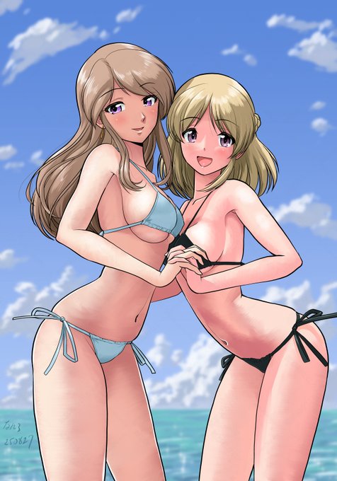 隣の美人母娘と海水浴に来ました。 