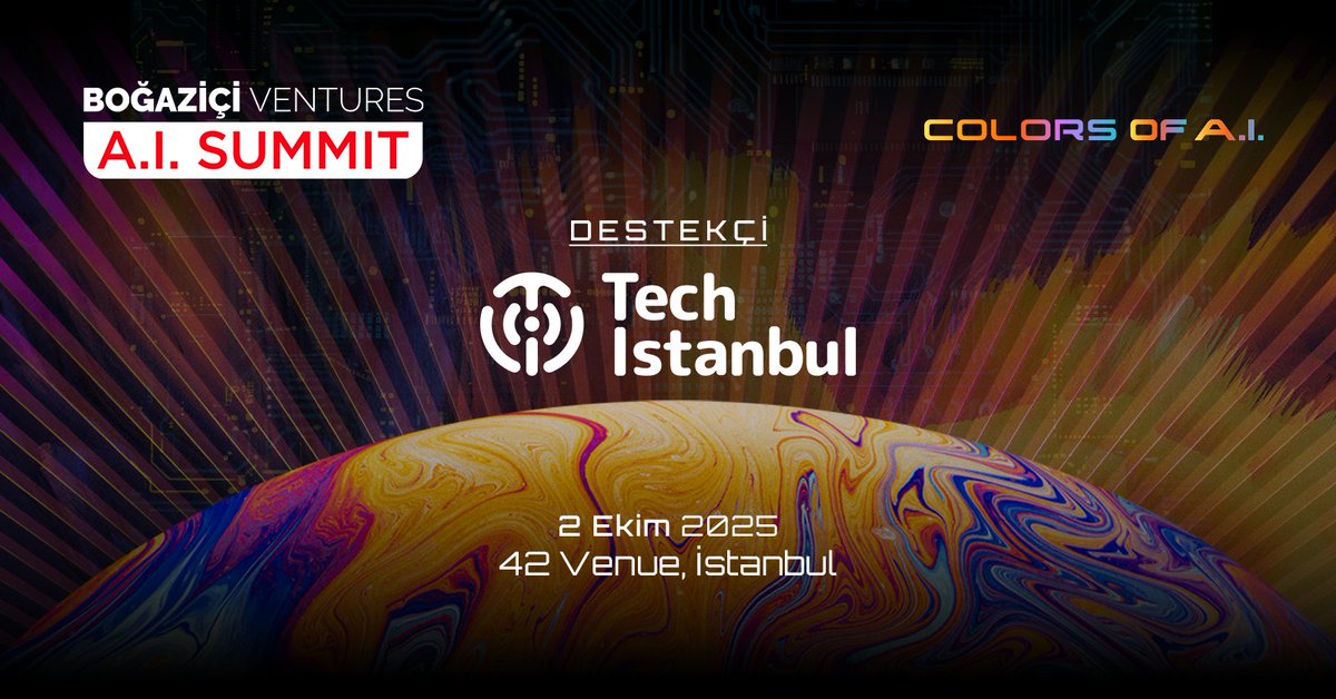 ibbtechistanbul's tweet image. Yatırımcı Partnerlerimiz arasında yer alan @BogaziciVenture&apos;ın düzenlemiş olduğu Yapay Zeka Zirvesi’nde destekçi olarak yer almaktan mutluluk duyuyoruz. ✨

#TechIstanbul #BoğaziçiVentures #AIsummit #ColorsofAI #YapayZeka