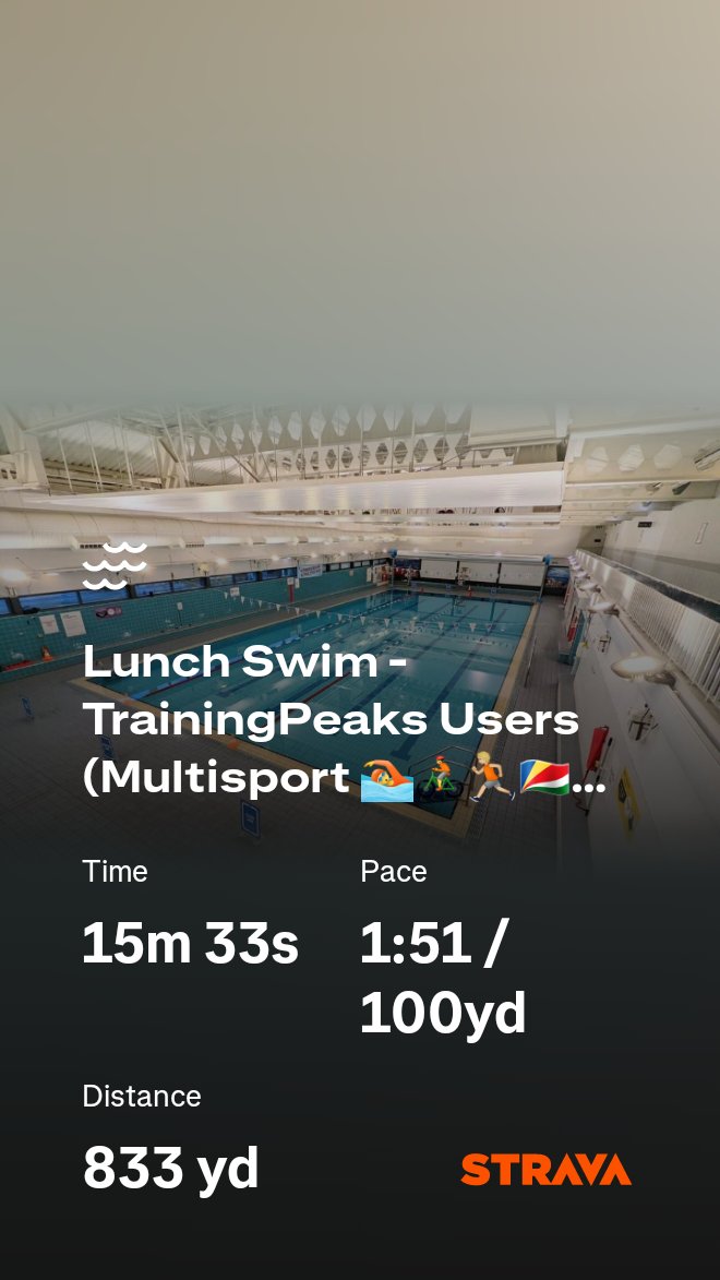 Check out my swim on Strava: strava.app.link/blQWUguGaWb