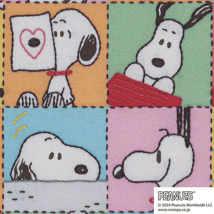 🧡「SNOOPY and Friends」好評発売中！🧡  
＼刺しゅうで楽しむ、スヌーピーと過ごす特別な時間🧵✨／  

🎉ステッチクロス＜Happiness of 75years＞🎉  
コミック「PEANUTS」の誕生75周年記念のアイテム✨