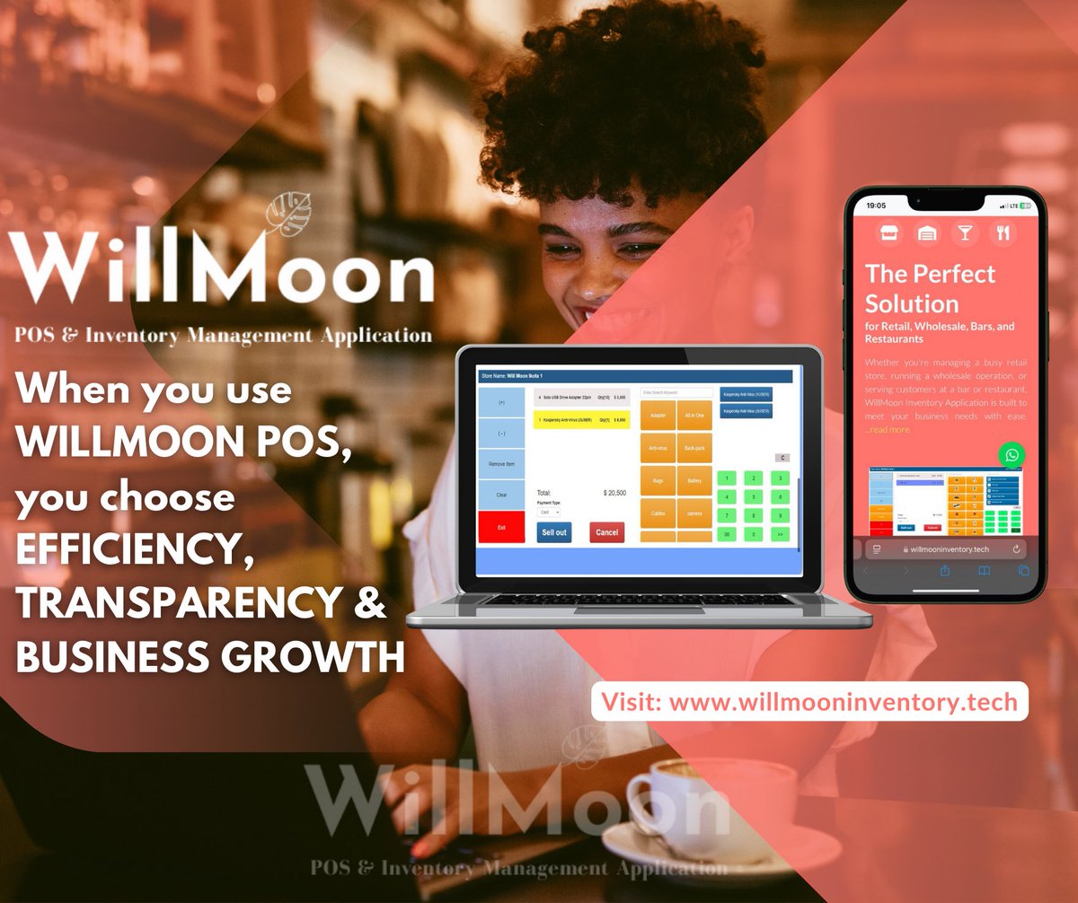 wm_pos's tweet photo. Choose smarter sales, easier tracking, and better growth When you use Willmoon pos
Visit https://t.co/aipHwDaqTy
#PointOfSale
#POSSystem
#POSSolutions
#SmartPOS
#RetailPOS
#BusinessPOS
#POSSoftware https://t.co/ZCLAaoYkMd