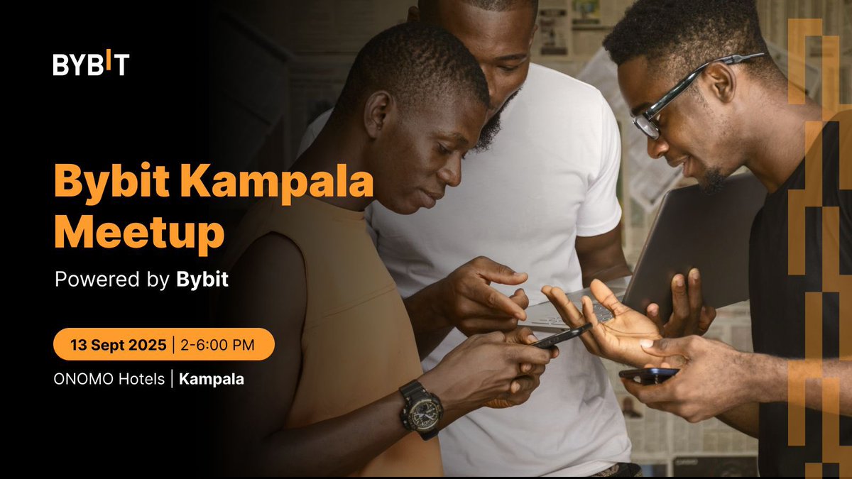 Are you a P2P merchant or content creator interested in crypto? Join us for  the Bybit in Kampala Meetup on Saturday, 13th Sept, 2–6PM at Onomo Hotels,  Kampala. 👉Learn about the Bybit