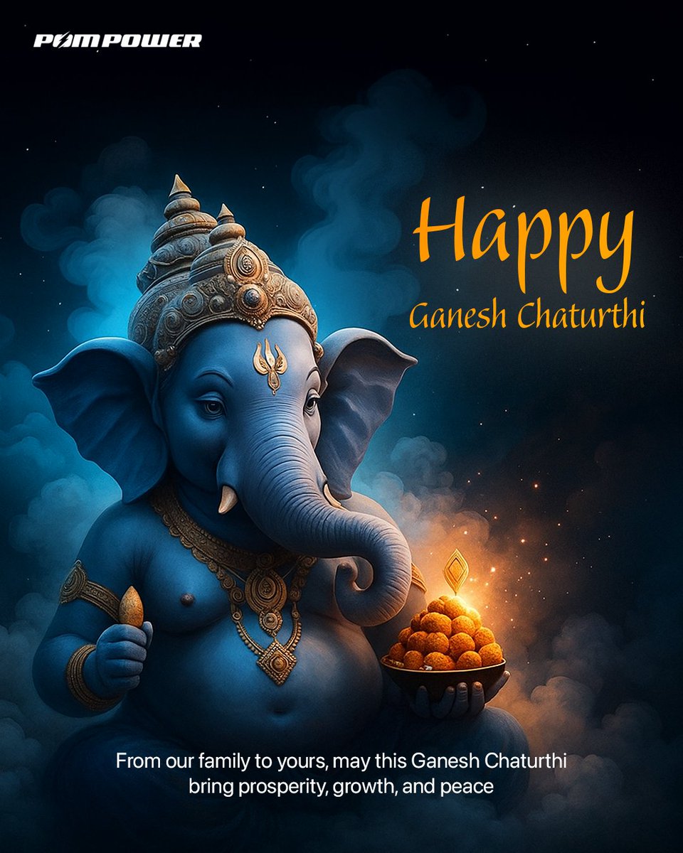 Pompowerindia's tweet photo. From our family to yours, may this Ganesh Chaturthi bring prosperity, growth, and peace

Happy Ganesh Chaturthi 

#GaneshChaturthi2025 #GanpatiBappaMorya #GaneshaChaturthi https://t.co/iq1jIiwCOr