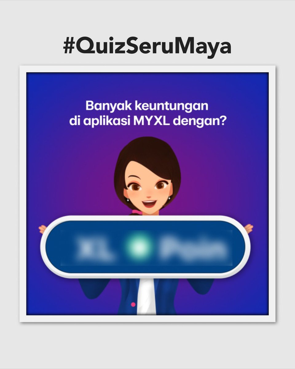 myXLCare's tweet image. ✨ G I V E A W A Y ✨

🙋‍♀️Hai hai! Maya balik lagi bawa hadiah Saldo GoPay buat Teman Maya nih!
Yuk join #𝗤𝘂𝗶𝘇𝗦𝗲𝗿𝘂𝗠𝗮𝘆𝗮 dan menangkan hadiahnya!💸✨

👉 Cara ikutannya, Cek di bawah ini ya: