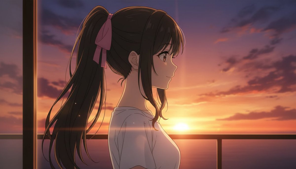 IHayato's tweet image. いやーー、Nano-bananaやばすぎる……。

①元画像（Midjourney）
②差分（クローズアップ）
③差分（夕暮れ、横顔）
④差分（自室のベッドで悲しそうな顔で本を読む）

もはやすごすぎて意味不明。

見ての通り、作画のブレがかなり抑えられるので、ストーリーアニメもいけそう……。