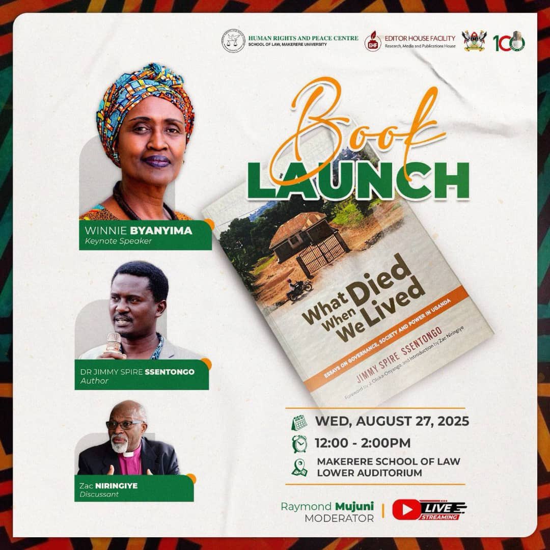 Chris Nkwatsibwe (@nkwatsibwec) on Twitter photo Happening now!
For those who can’t make it to the physical launch of #WhatDiedWhenWeLived
Here’s an online option:
💻 Zoom: us02web.zoom.us/j/88940226757
🆔 Meeting ID: 889 4022 6757
🔐 Passcode: 801303
Let’s reflect together. <a href="/SpireJim/">Jim Spire Ssentongo</a> <a href="/Winnie_Byanyima/">Winnie Byanyima</a> <a href="/dzniringiye/">Dr D Zac Niringiye</a> Happening now!
For those who can’t make it to the physical launch of #WhatDiedWhenWeLived
Here’s an online option:
💻 Zoom: us02web.zoom.us/j/88940226757
🆔 Meeting ID: 889 4022 6757
🔐 Passcode: 801303
Let’s reflect together. <a href="/SpireJim/">Jim Spire Ssentongo</a> <a href="/Winnie_Byanyima/">Winnie Byanyima</a> <a href="/dzniringiye/">Dr D Zac Niringiye</a>