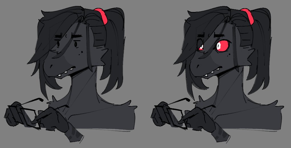 Anti without glasses, in two different styles