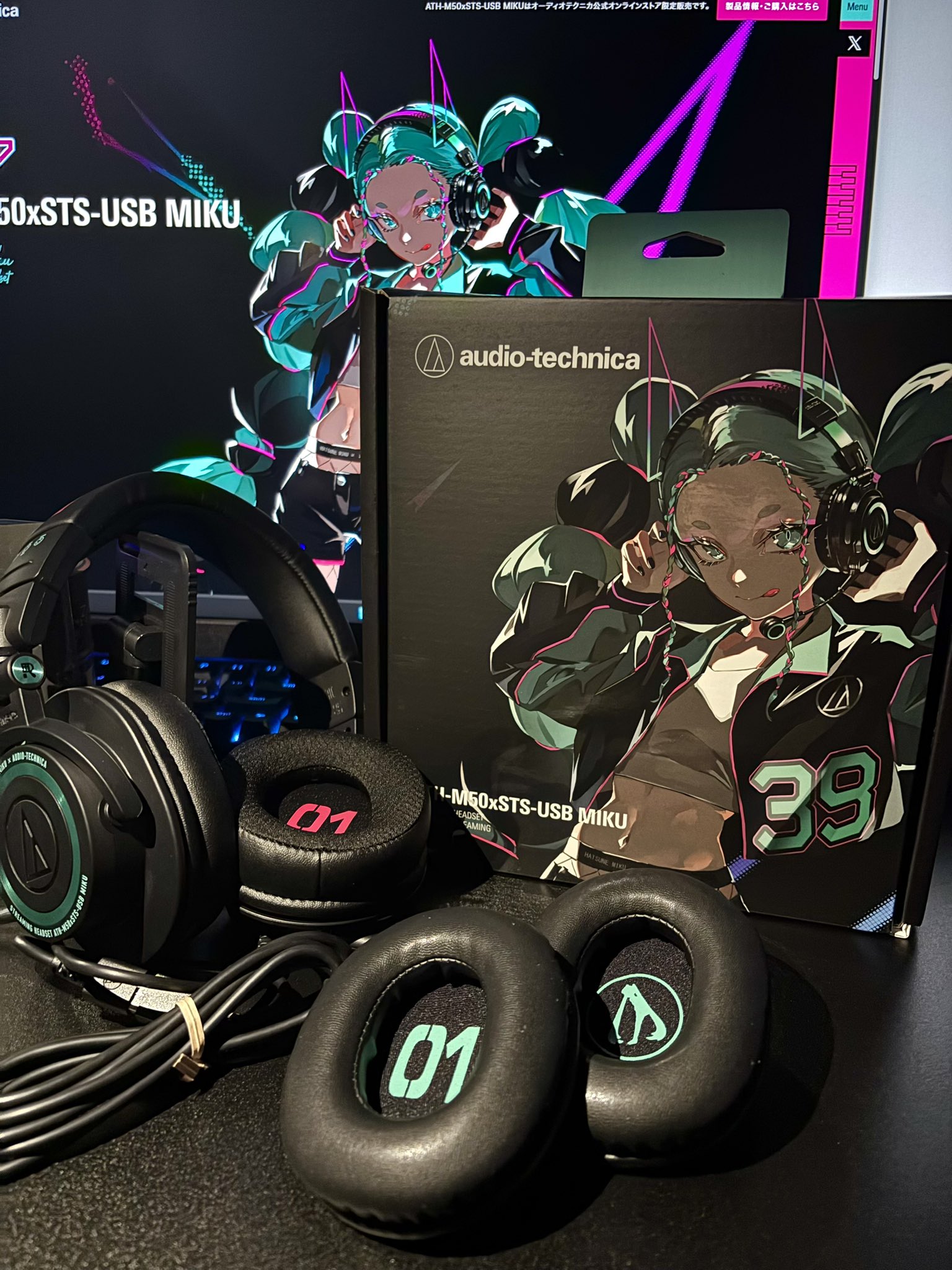 ATH-M50xSTS-USB MIKU 初音ミク オーディオテクニカ、初音ミク