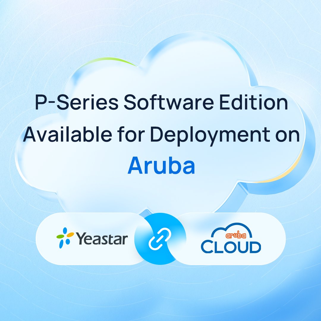 📣You can now deploy Yeastar P-Series Software Edition on Aruba! This gives resellers and customers a powerful, centralized platform to manage their systems from a single account, boosting efficiency and making the most of their resources.

Learn more: hubs.ly/Q03FqlNl0