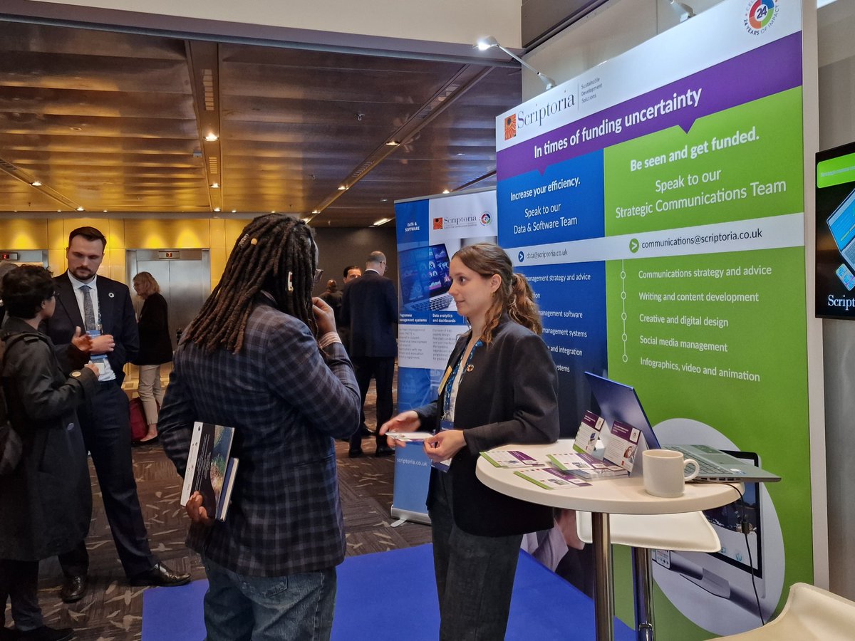 Scriptoria's tweet image. We’re at World Water Week in Stockholm!
Visit us at booth 02:09 👋 and find out how Scriptoria helps organisations achieve measurable impact in projects spanning water, climate & development through consultancy, data systems, communications & training.
#WWWeek