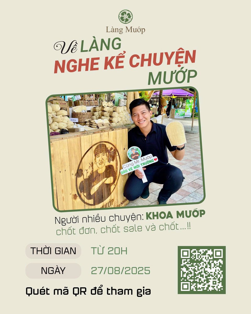 Mời anh chị nào nhiều chiện thì mình hẹn nhau 20h tối nay nha.😁😁😁

Quét mã QR để tham gia nhiều chiện cùng Làng Mướp hén 🤣🤣🤣