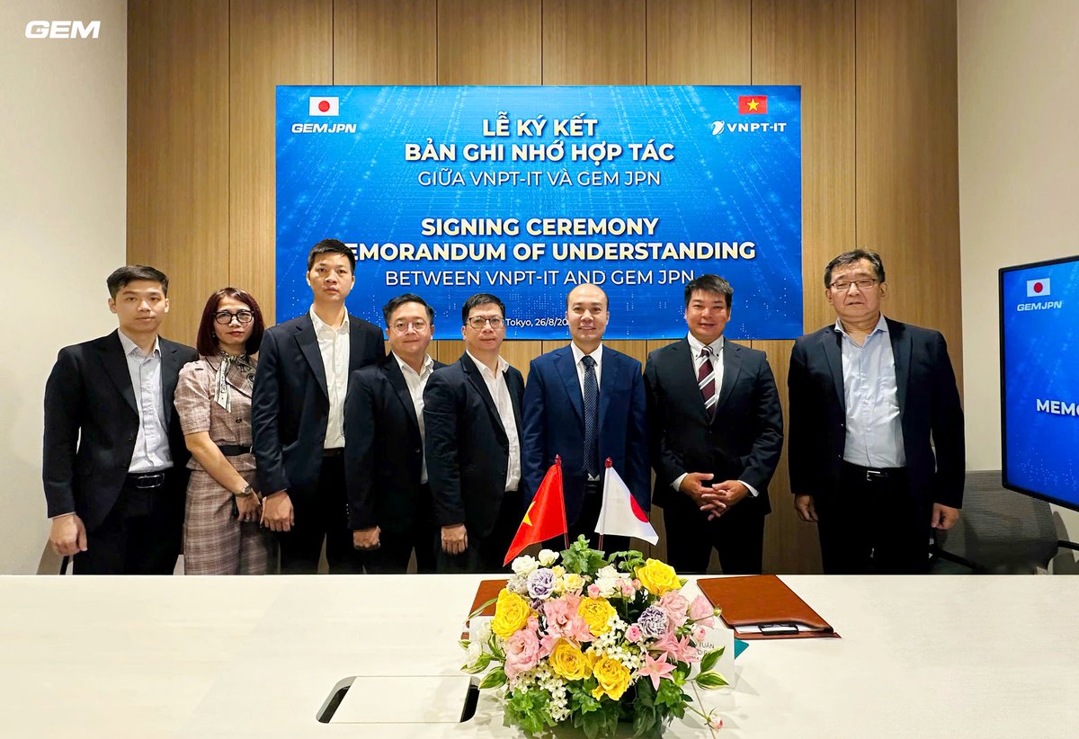 enterprise_gem's tweet photo. GEMJPN x VNPT-IT | A strategic move for GEM globally. 
Partnering to deliver secure, high-performance IT services for Japan’s enterprise sector and global clients.
#GEMCorporationxVNPTIT #GEMJPN #VNPTIT #StrategicPartnership https://t.co/bUOg6qfRgJ