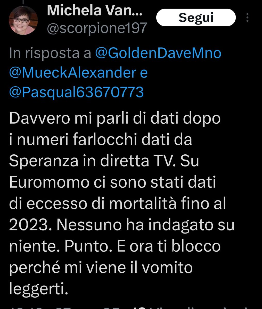 Franklin Drebin (@fancooler2) on Twitter photo Dai Michela, facceli vedere questi dati così poi ne parliamo in maniera approfondita...
<a href="/scorpione197/">Michela Vandelli</a> Dai Michela, facceli vedere questi dati così poi ne parliamo in maniera approfondita...
<a href="/scorpione197/">Michela Vandelli</a>