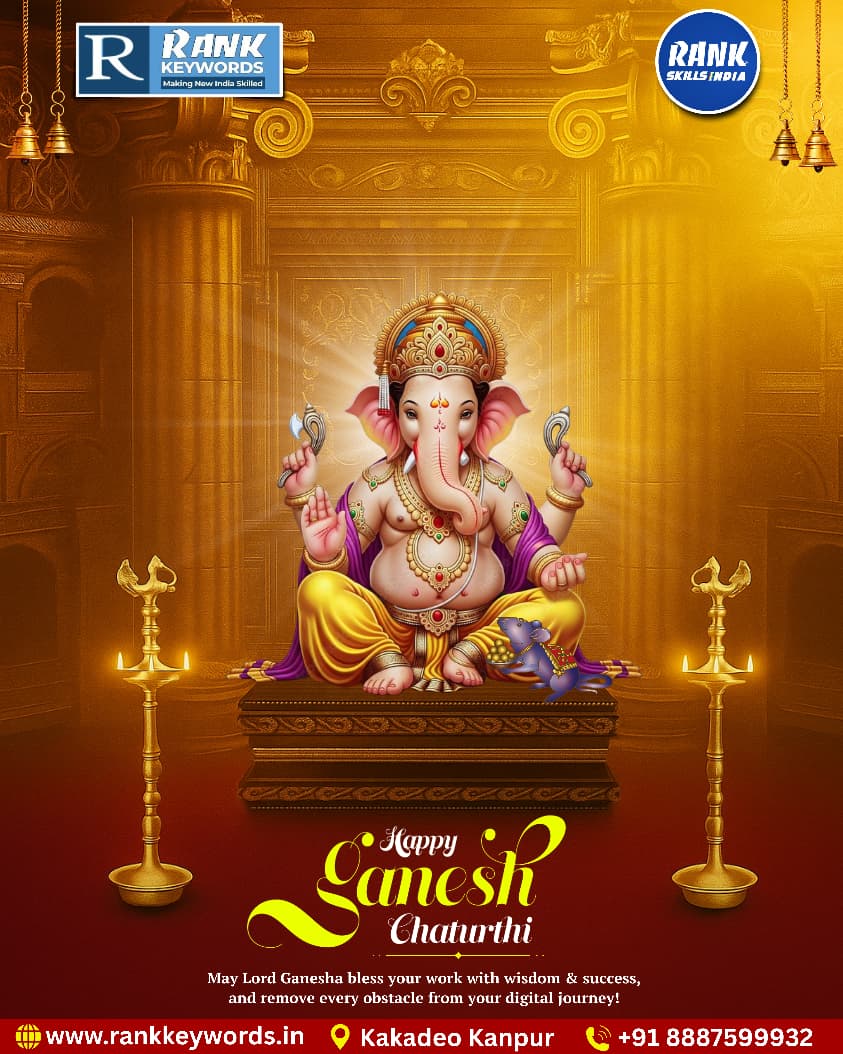 rank_group96838's tweet image. 🙏🎊Rank Skills India परिवार की ओर से गणेश चतुर्थी की हार्दिक शुभकामनाएँ 🙏✨

🌺 गणपति बप्पा मोरया! 🌺
#GaneshChaturthi #RankSkillsIndia #RankKeywords #SkillsDevelopment