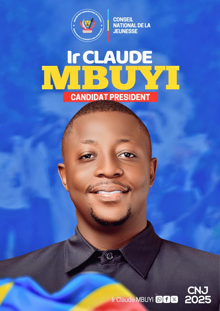 CONSEIL NATIONAL DE LA JEUNESSE, CNJ-RDC.

Chers jeunes, l’heure est venue pour que notre génération s’affirme avec une voix forte, une vision claire et un leadership engagé. Nous devons écrire, ensemble, une nouvelle page de l’histoire de la jeunesse congolaise.

Notre ambition