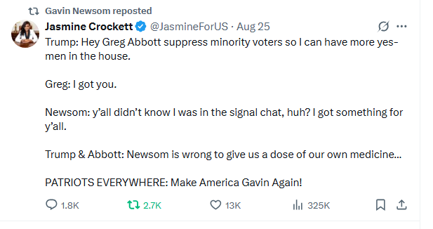 Lino's Version (@linosversion) on Twitter photo Bravo, <a href="/JasmineForUS/">Jasmine Crockett</a> for getting under OLD #MAGA skin again... and NEW #maga is smiling... Bravo, <a href="/JasmineForUS/">Jasmine Crockett</a> for getting under OLD #MAGA skin again... and NEW #maga is smiling...