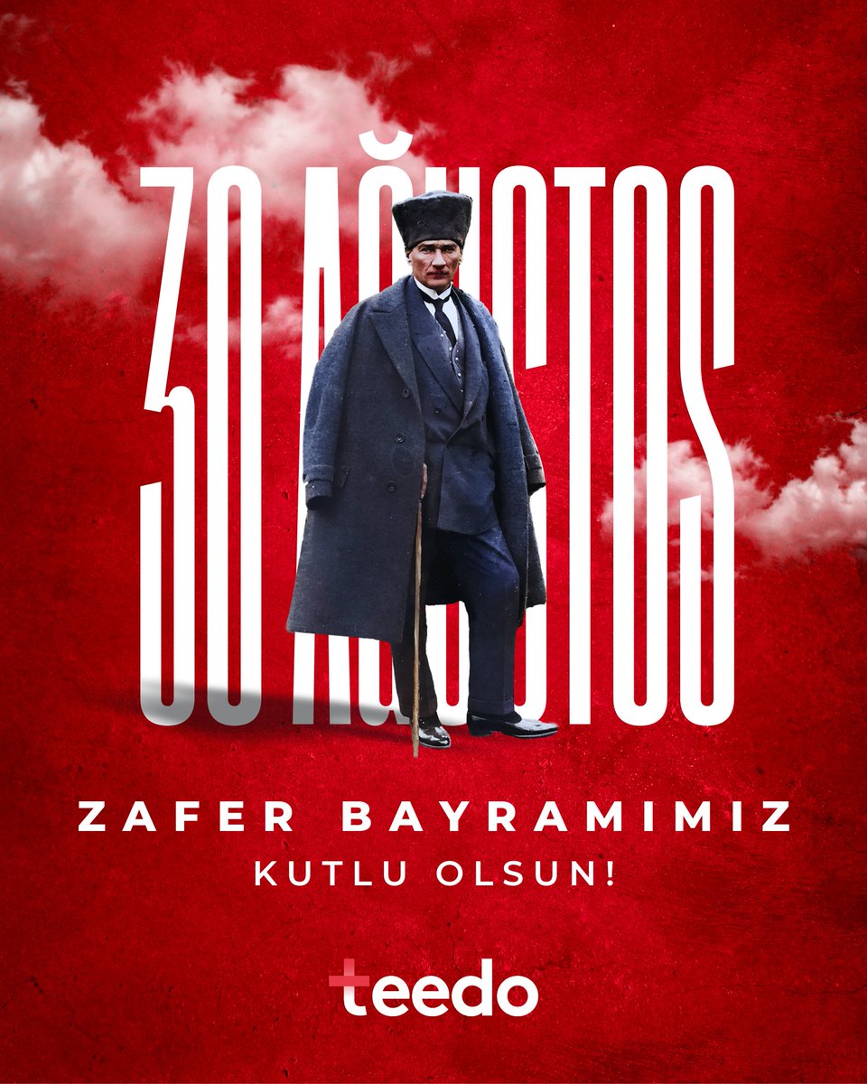 🇹🇷 30 Ağustos Zafer Bayramımız kutlu olsun! 🇹🇷

Gazi Mustafa Kemal Atatürk ve silah arkadaşlarının önderliğinde kazanılan Büyük Zafer'in 103. yıl dönümünü gururla kutluyoruz.

#30Ağustos #ZaferBayramı #BüyükZafer #Atatürk #Teedo