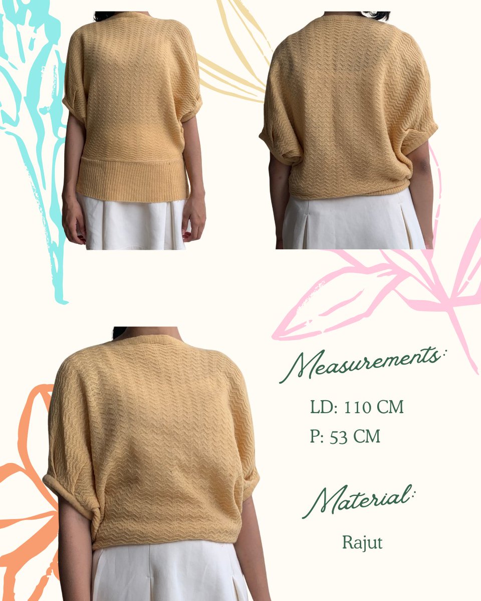 byfemmora's tweet image. ♧ Preloved Batwing Knit Top ♧

Tb/bb model di foto: 149 cm/40 kg  

Unused  

Detail? DM #preloved #prelovedbyfemmora #prelovedatasan