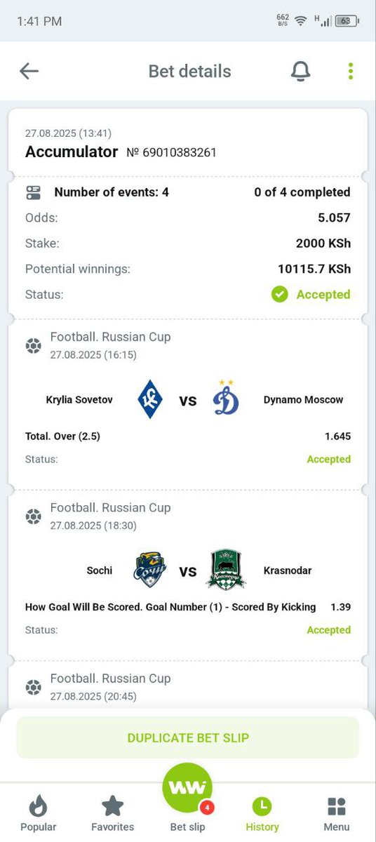 Picks of the day plays on #winwin

Booking code-7PUNX

5odds💰

Register your accounts here 📲topgamewinwin.org/zMVLsN

Promocode 👉 owinoh 

Download app here 📲topgamewinwin.org/z9PzHQ

Good luck 🤞🍀🍀🍀🍀🍀🍀🍀🍀🍀