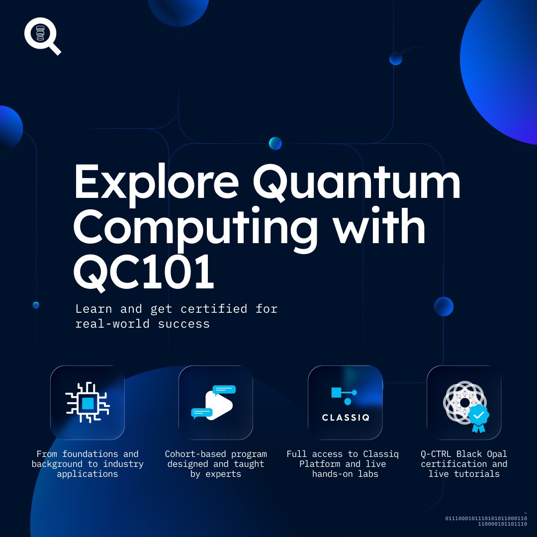 The Future Starts Here. Enrollments for QUCAN's QC101 are now open at qucan.org/qc101

Quantum computing has moved beyond theory — and QC101 is designed to clearly explain the core concepts and introduce practical use cases in partnership with industry leaders