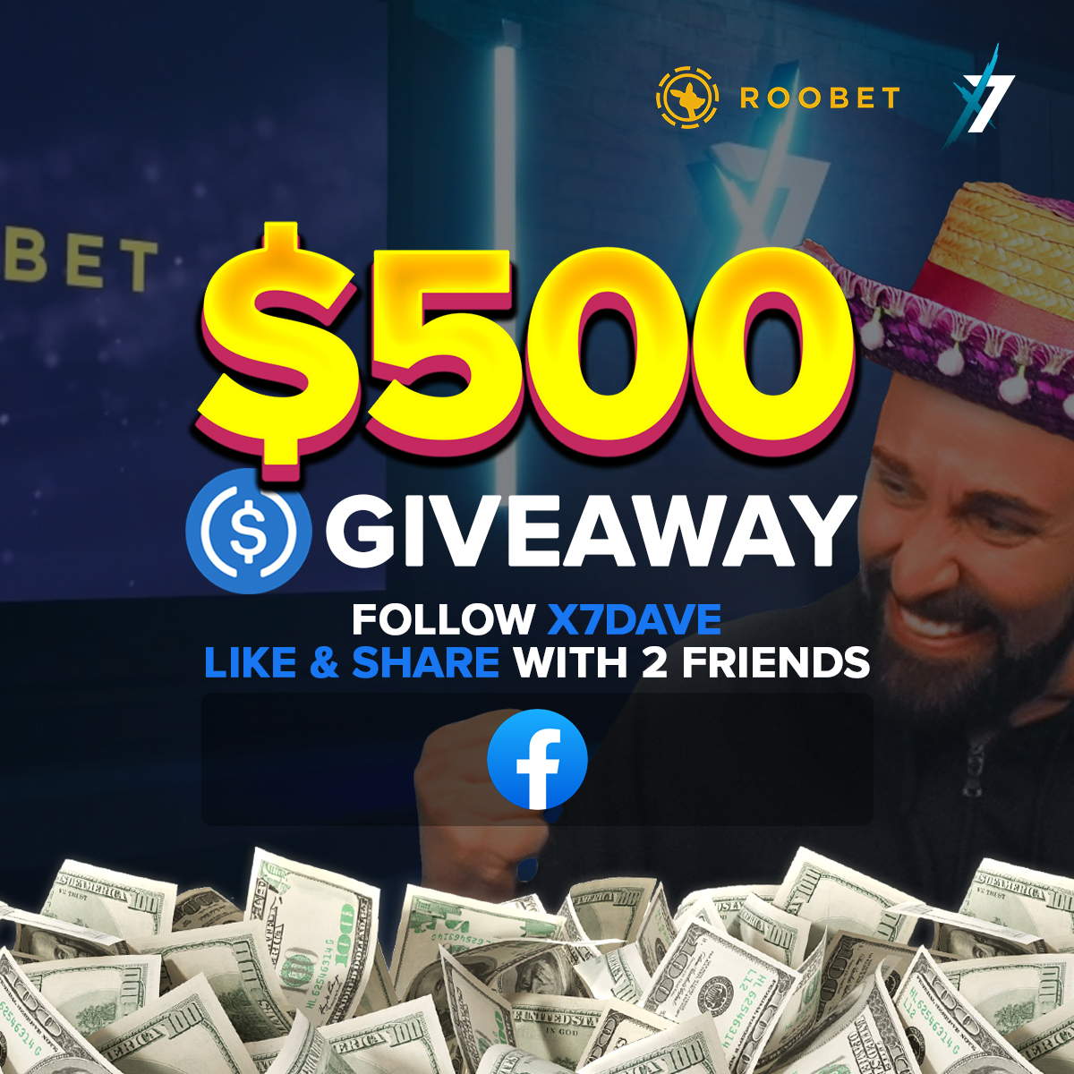 💰BOOMER $500 GIVEAWAY ALERT 💰
Trying to make moves on every platform guys 👀👀 

👉FOLLOW ME ON: facebook.com/X7Dave
👉TAG 2 HOMIES
👉LIKE AND RETWEET

<a href="/Roobet/">Roobet</a>