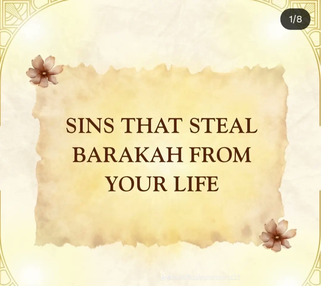 Sins That Steal Away Blessings from your Life...

THREAD
