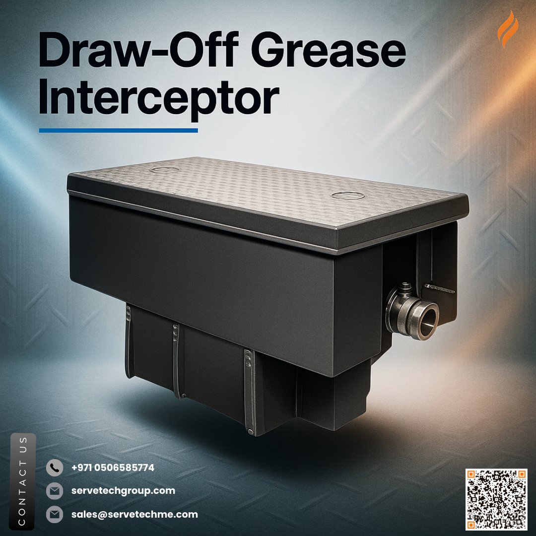 Servetech_'s tweet image. 💧 Keep Kitchens Grease-Free with the Draw-Off Grease Interceptor 🛡️
Stops clogs, simplifies cleaning &amp;amp; keeps drainage compliant. Perfect for restaurants &amp;amp; food facilities.
✅ Smart Grease Separation
✅ Quick, Low-Mess Draw-Off
✅ Durable, Long-Life Build

#GreaseInterceptor