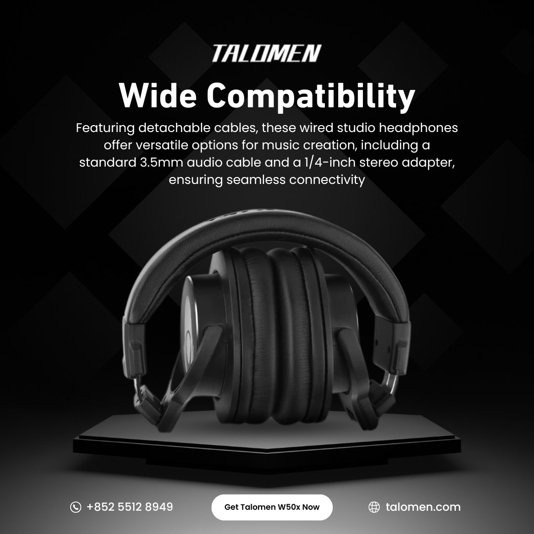 TALOMENMIC's tweet image. 🎧 One Headphone. Every Connection.
The Talomen W50x is designed with wide compatibility in mind — whether you&apos;re in the studio, on the stage, or at home.
🛒 Get yours now →
talomen.com/products/talom…
#TalomenW50x #WideCompatibility #StudioGear #PlugAndPlay