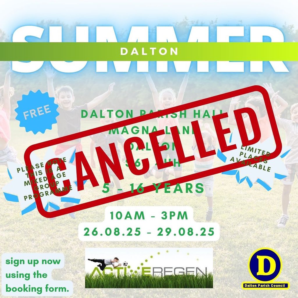 active_regen's tweet image. We’re sorry to announce that the Dalton Program has been cancelled due to low attendance, despite having a full register. All registered participants have been notified via email.

Thank you for your understanding.

#ActiveRegen #CommunityFirst #ProgramUpdate