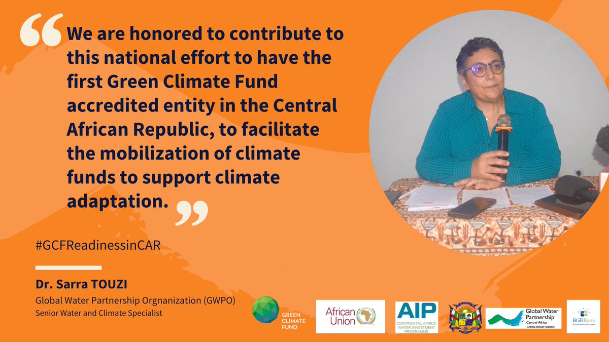 #BGFI bank 🇨🇫 is gearing up to become the 1st <a href="/theGCF/">Green Climate Fund</a> accredited entity in #CAR, thanks to the <a href="/AipWater/">Africa Water Investment Programme - AIP</a> -AU GCF multi-country readiness programme implemented by <a href="/GWP_CAf/">Global Water Partnership-Central Africa (GWP-CAf)</a> in 🇨🇫.

👇🌱Highlights from the 1st GCF capacity-building training for BGFI staff in Bangui #climatefinance