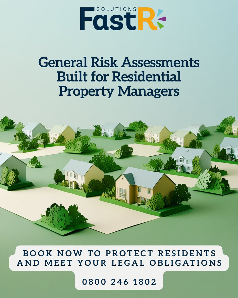 FastRSolutions's tweet image. Managing residential blocks?
A General Risk Assessment helps you identify non-fire risks in common areas from slip hazards to electrics and protect residents.
Pair it with your FRA or use it standalone for estate-wide compliance.
📞 0800 246 1802
#GRA #BlockManagement #Compliance