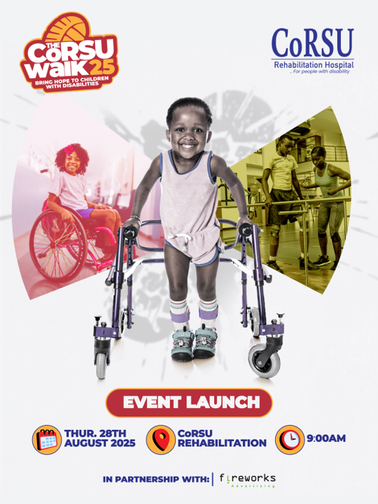 The wait is over! 
Tomorrow we officially launch the #CoRSUWalk to bring communities together to raise awareness, support rehabilitation, and give hope to children living with disabilities.

#CoRSUWalk2025