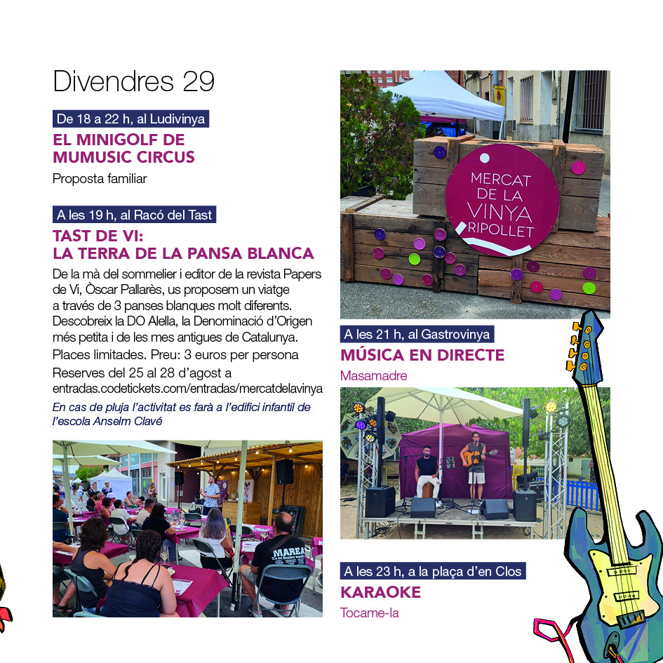 Arriba el primer dels quatre dies de la Festa Major de #Ripollet! Amb una trentena d'espais i un centenar d'activitats que ens han preparat la Comissió de la Festa Major i les entitats i associacions locals. A partir d'aquesta tarda, la roda comença a girar i no s'atura fins