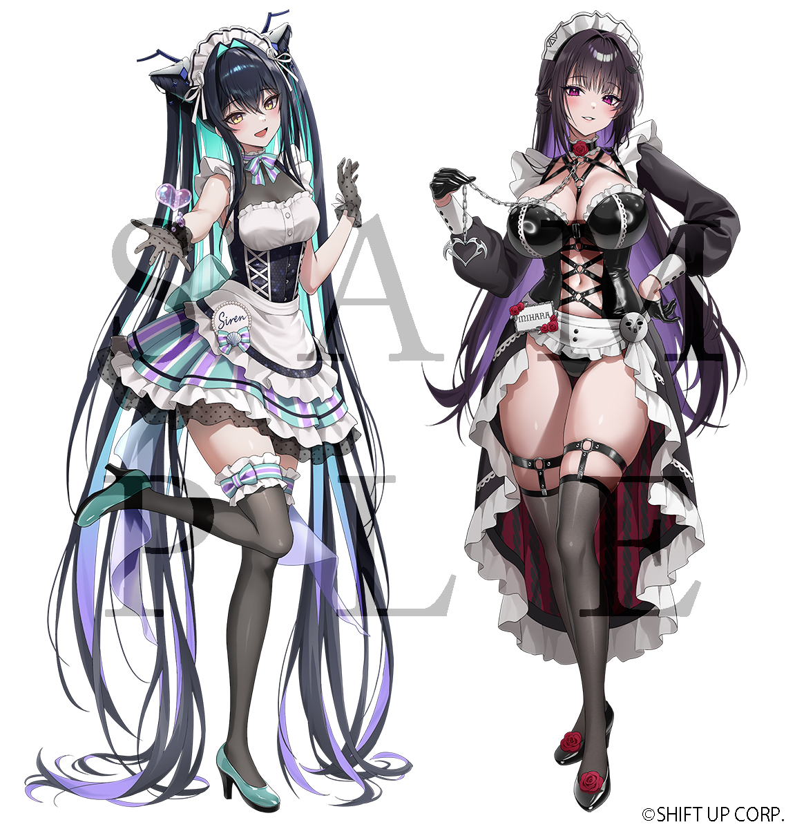 「勝利の女神：NIKKE」×「and GALLERY」コラボのリトルマーメイド、ミハラを描かせていただきました。
よろしくお願いいたします。