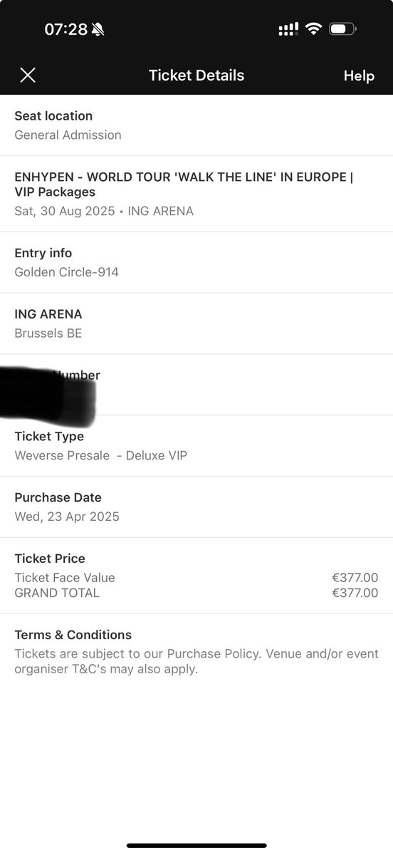 jjenhype's tweet photo. WTS!

Reselling WTL VIP DELUXE GOLDEN CIRCLE tix in Brussels. Saw them twice already in the UK, my back can’t afford to stand for a long time now! 😅 #WALKTHELINE_IN_BRUSSELS 
#WALKTHELINE_IN_EUROPE
#enhypeninbrussels https://t.co/jRhDkyQTcs