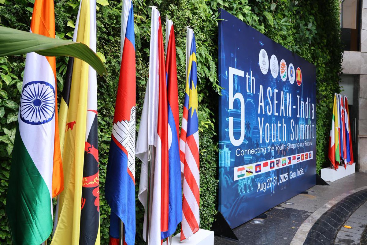 Hello from Goa 🇮🇳 

Honoured to represent #India at the 5th ASEAN-India Youth Summit organised by <a href="/indfoundation/">India Foundation</a> <a href="/MEAIndia/">Randhir Jaiswal</a> <a href="/ASEAN/">ASEAN</a>. 

Grateful for the opportunity to represent <a href="/StratNewsGlobal/">StratNewsGlobal</a>. 

<a href="/SiddharthSingh0/">Siddharth</a> <a href="/nitingokhale/">Nitin A. Gokhale</a> <a href="/rammadhav_/">Ram Madhav</a> <a href="/shekhar19541/">Shekhar Sinha</a> <a href="/SiddhantHira/">Siddhant Hira</a> <a href="/gabhumilde820/">Gab Humilde Villegas 🇵🇭</a>