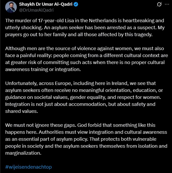 There is NOTHING that justifies the murder and rape of women and girls. NOTHING.

I have to go for a walk because reading this tweet has made me so absolutely furious. And sickened. 🤬🤬🤬