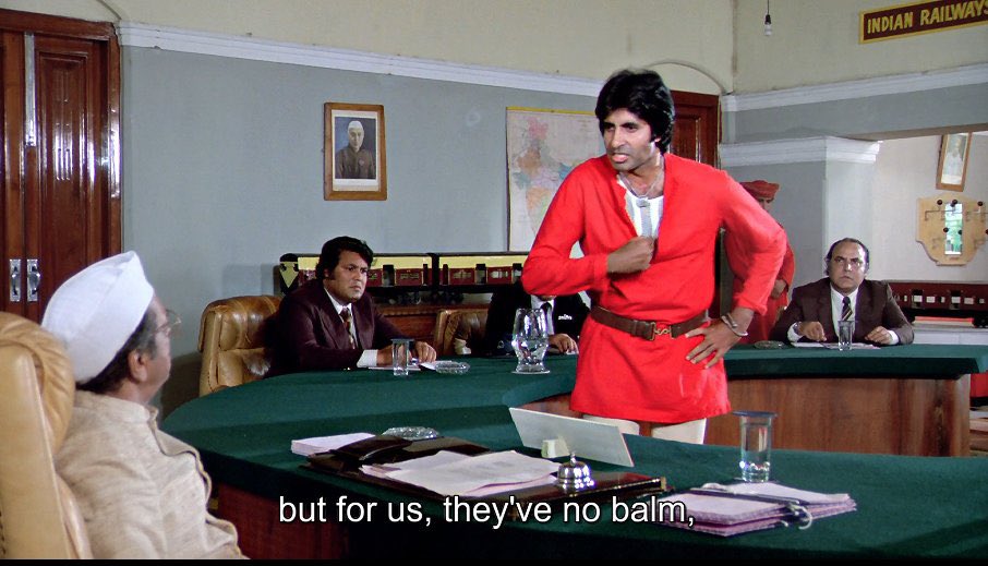 some timely screenshots from Coolie (1983) shared by anon oomf