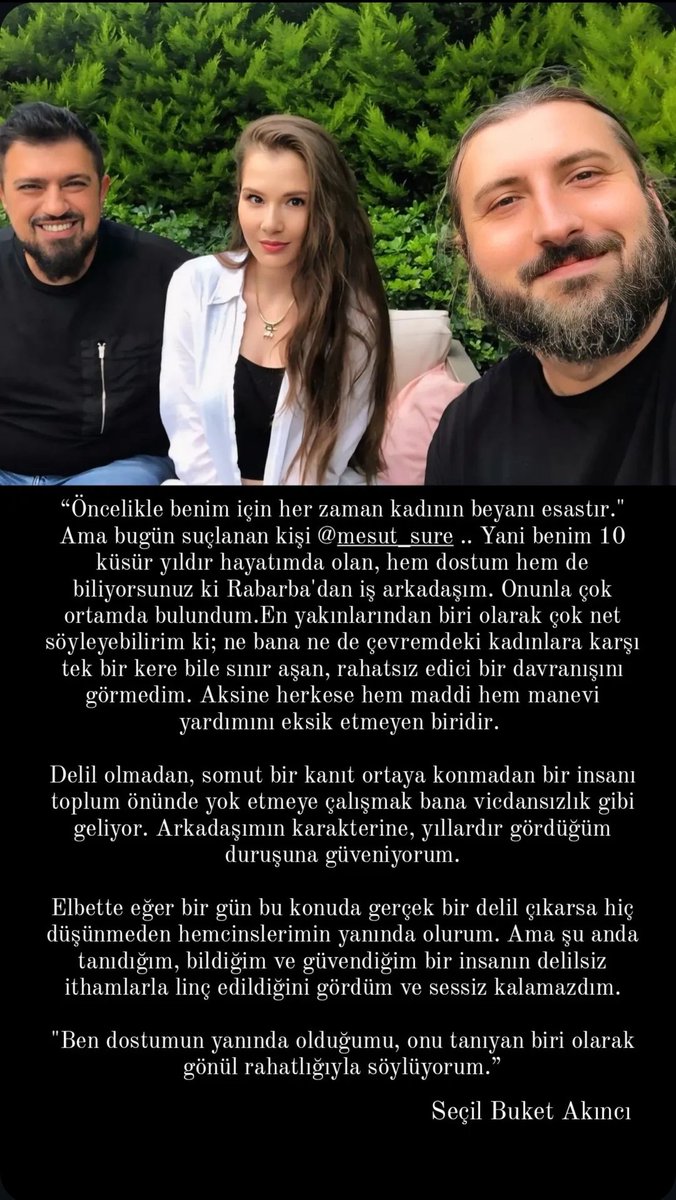 buldozerGS's tweet photo. Madem "kadın beyanı esas" ve anonim beyanlarla itibar suikasti yapılabiliyor. Biz de anonim olmayan "kadın beyanlarını" şuraya iliştirelim:
@Mesuut_Sure #mesutsure #MesutSüre #mesutsuere https://t.co/LrAx7CU5QR