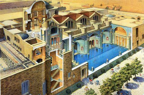 antinousgaygod's tweet photo. 🪷 Have a swim party today: 27 Aug is the #Volturnalia feast of #Volturnus, Roman god of rivers, fountains, pools. Dive in: the water's great! Blond Roman #Alix and his Egyptian orphan sidekick #Enak enjoy the #Caracalla Baths in #JacquesMartin #comicbooks "L'Odyssée d'Alix".🪷 https://t.co/x5fpzAhwuu