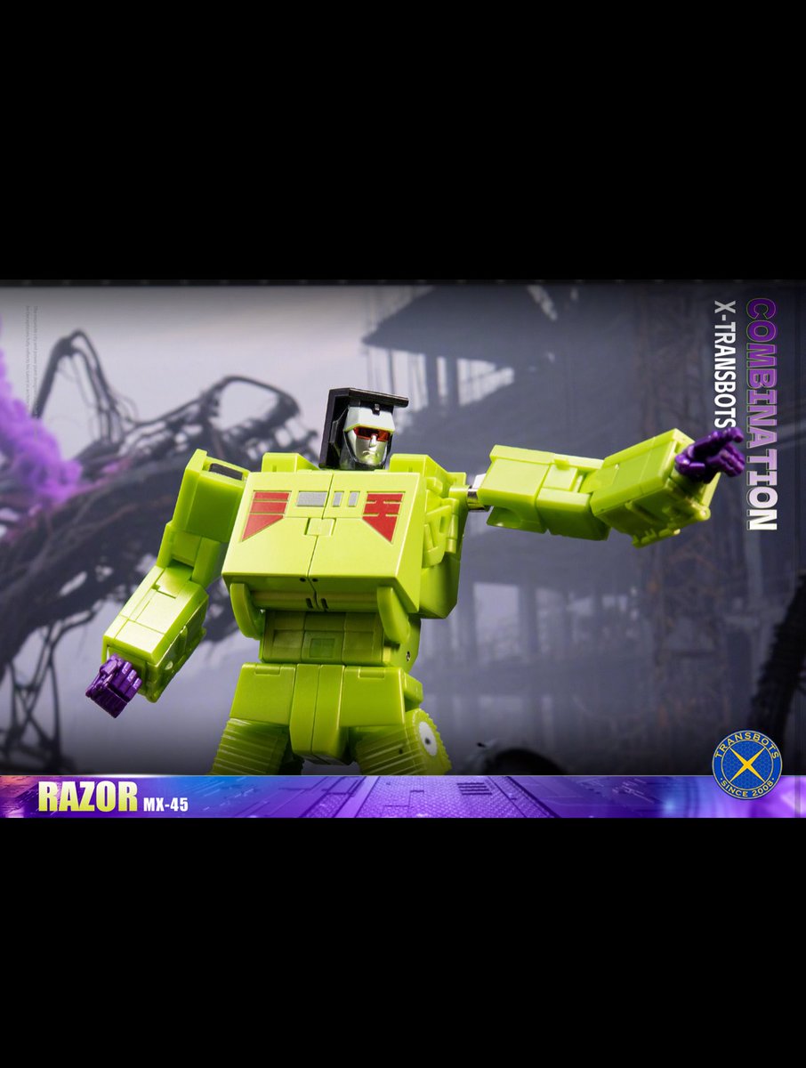 Talib1980's tweet image. Devastator Wars!!!
In hand images of X-Transbots MX-45 Razer their version of a Masterpiece Scale Constructicon Bonecrusher. Shipping at the end of August.
#xtransbots #3rdpartytransformers #devastator #constructicons  #Transformers #Hasbro #TransformersComics