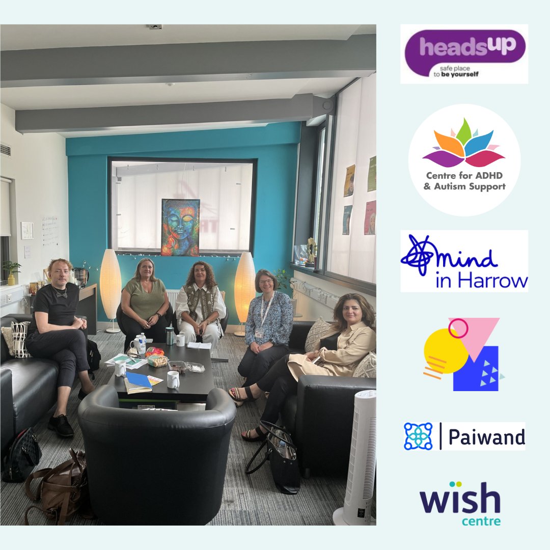 It was great to catch up with HeadsUp partners recently, to discuss how we can focus on supporting the mental wellbeing of young people.  Thanks so much to Rowena from <a href="/TheWISHCentre/">The WISH Centre</a> for hosting us, it is lovely to be working with you, <a href="/MindinHarrow/">Mind in Harrow</a>, Mosaic and <a href="/AA_Paiwand/">Paiwand</a>.