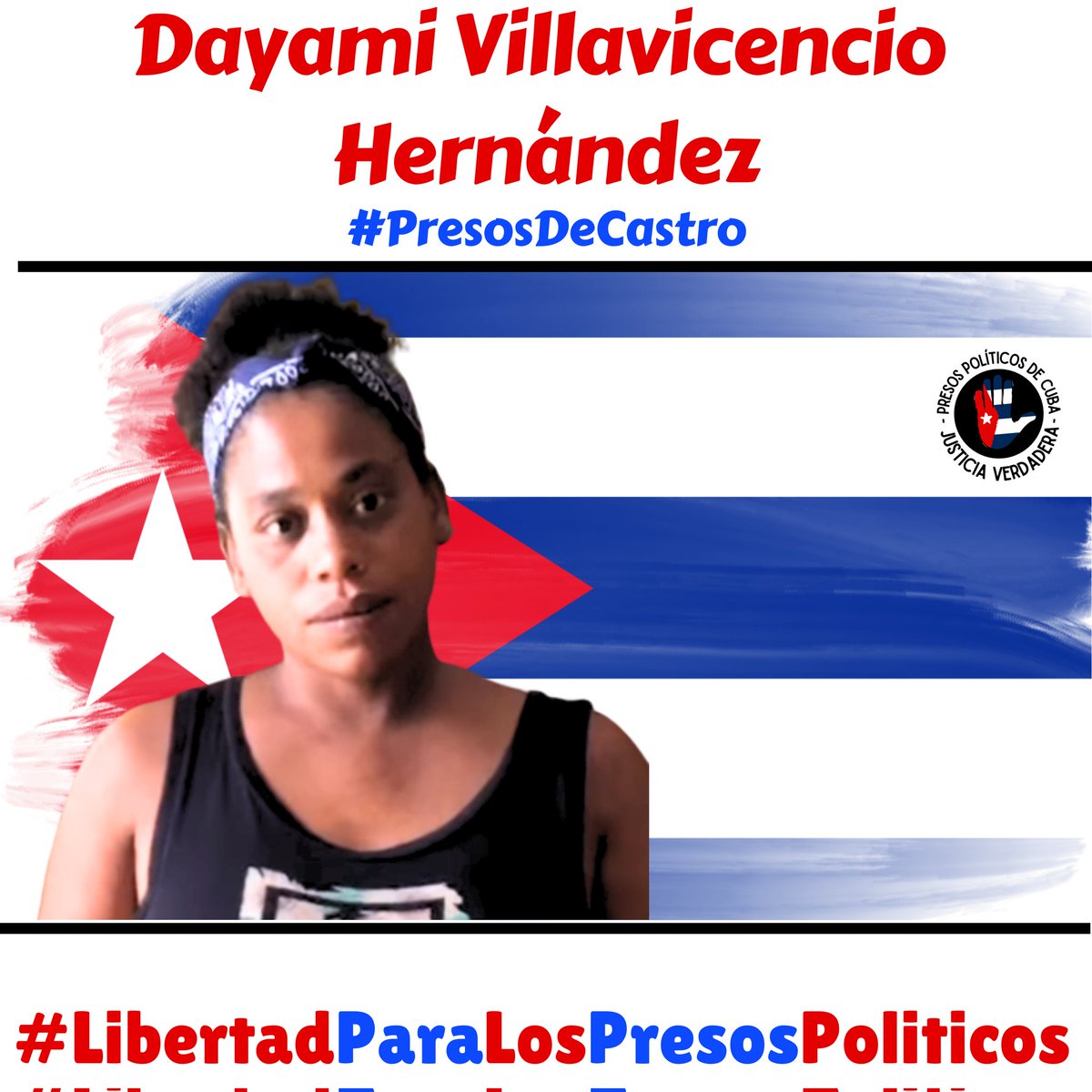 Dayamí Villavicencio, enfrenta prisión por su lucha por la libertad. ¡Mujer valiente, Cuba te necesita libre! ¡Exigimos su liberación! #PresosDeCastro #11JVive #HastaQueSeanLibres #Todos