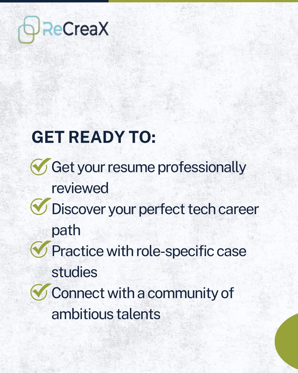 ReCreaX_'s tweet image. Your AI career mentor that actually gets it:
✨ Smart resume reviews
✨ Mock interviews 
✨ Role-specific guidance
✨ Completely FREE to start

Comment &quot;REX&quot; if you&apos;re ready 

#REX #BreakIntoTech #TechJobs #CareerSwitch #SelfTaughtDev