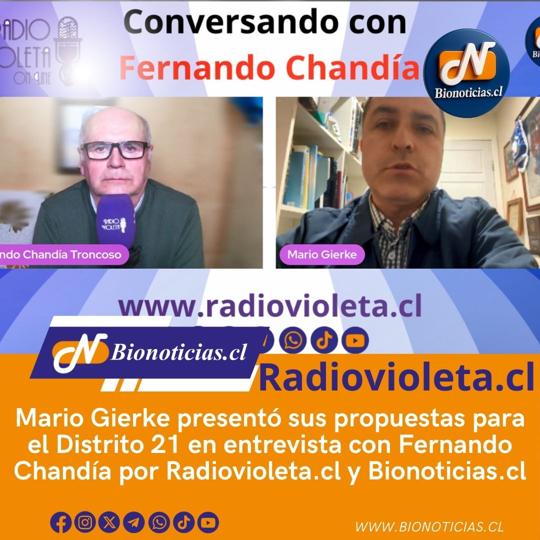 CHANDIAFER's tweet photo. Mario Gierke presentó sus propuestas para el Distrito 21 en entrevista con Fernando Chandía por https://t.co/OJxN1jlTTe y https://t.co/seIcCBflVq
https://t.co/M3Frhustvl
#MarioGierke #Distrito21 #Radiovioleta #Bionoticias #Elecciones2025 #PropuestasPolíticas https://t.co/aOXJwiLvyj