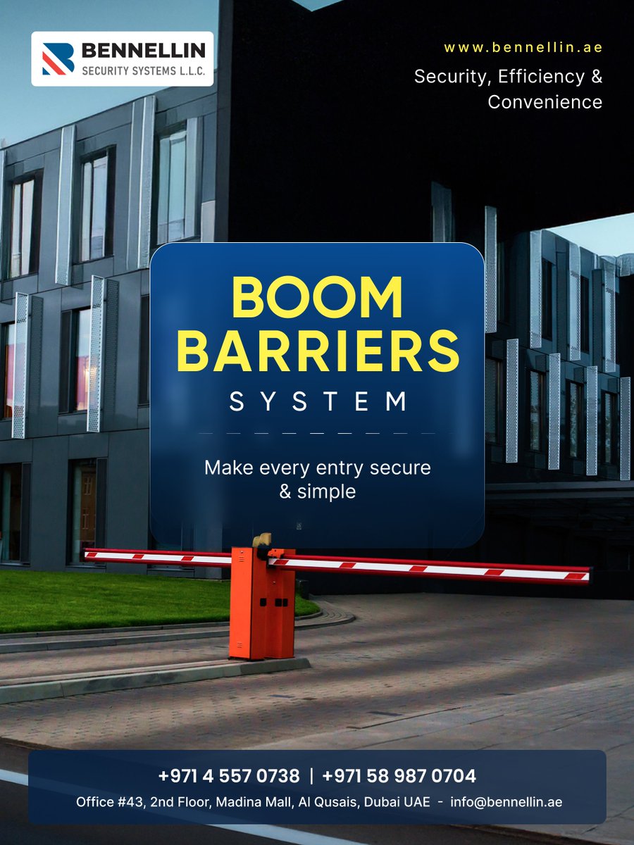 BennellinC's tweet image. BOOM BARRIERS SYSTEM 🚦

Make every entry secure &amp;amp; simple with our advanced access control solution.

visit :bennellin.ae/services/gate-…

📱: +971 58 98 707 04

#BoomBarrier #AccessControl #EntrySecurity #SmartSecurity #TrafficManagement
