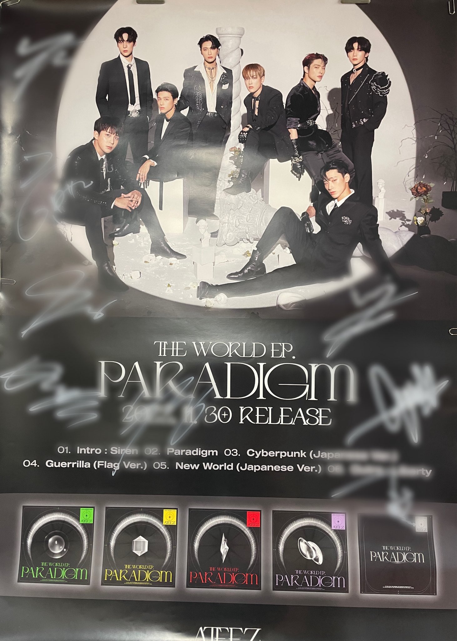 ATEEZ 全員直筆サイン入りCD Paradigm 通常盤　当選品　レア ATEEZ 全員直筆サイン入りCD Paradigm 通常盤 当選品 レア THE