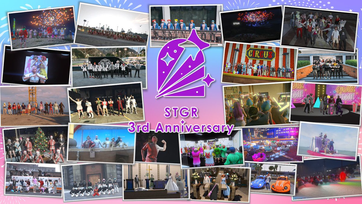 ╭─.★.─╮╭─.★.─╮╭─.★.─╮

　  　𝑺𝑻𝑮𝑹 𝟑𝒓𝒅 𝑨𝒏𝒏𝒊𝒗𝒆𝒓𝒔𝒂𝒓𝒚

╰─.★.─╯╰─.★.─╯╰─.★.─╯

#ストグラ は皆様のおかげで3周年を迎えました！
今後も観測者の皆様に新しい驚きと楽しみを届けてまいりますので引き続きよろしくお願いいたします💫

#ストグラ3周年